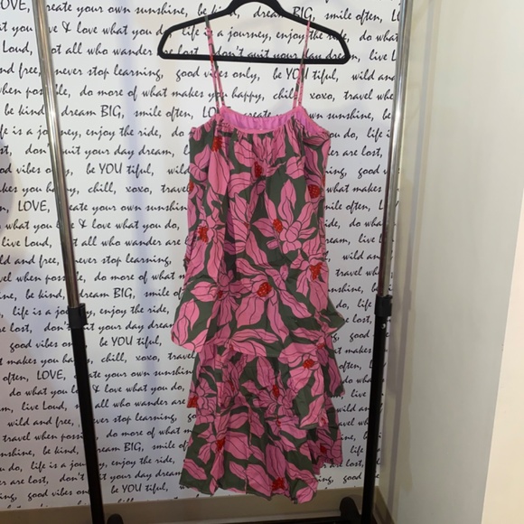 COREY LYNN CALTER TIE-SHOULDER TIERED MIDI DRESS - Picture 9 of 12